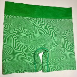 trippy pattern biker shorts